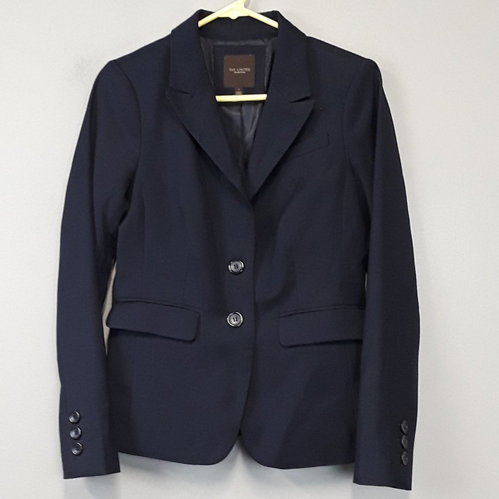 The Limited Navy Button Front Women's Blazer